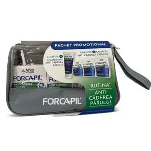 Paket Forcapil gegen Haarausfall 3x30 Tabletten + Shampoo gegen Haarausfall Forcapil 200 ml, Arkopharma