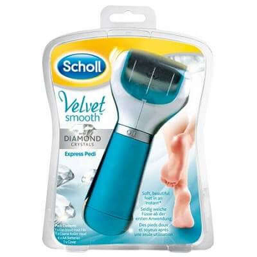 Pilă electrică Velvet Smooth Express Pedi cu Cristale de Diamant, Scholl