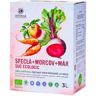 100% natürlicher und biologischer Rote Bete-, Karotten- und Apfelsaft 3L