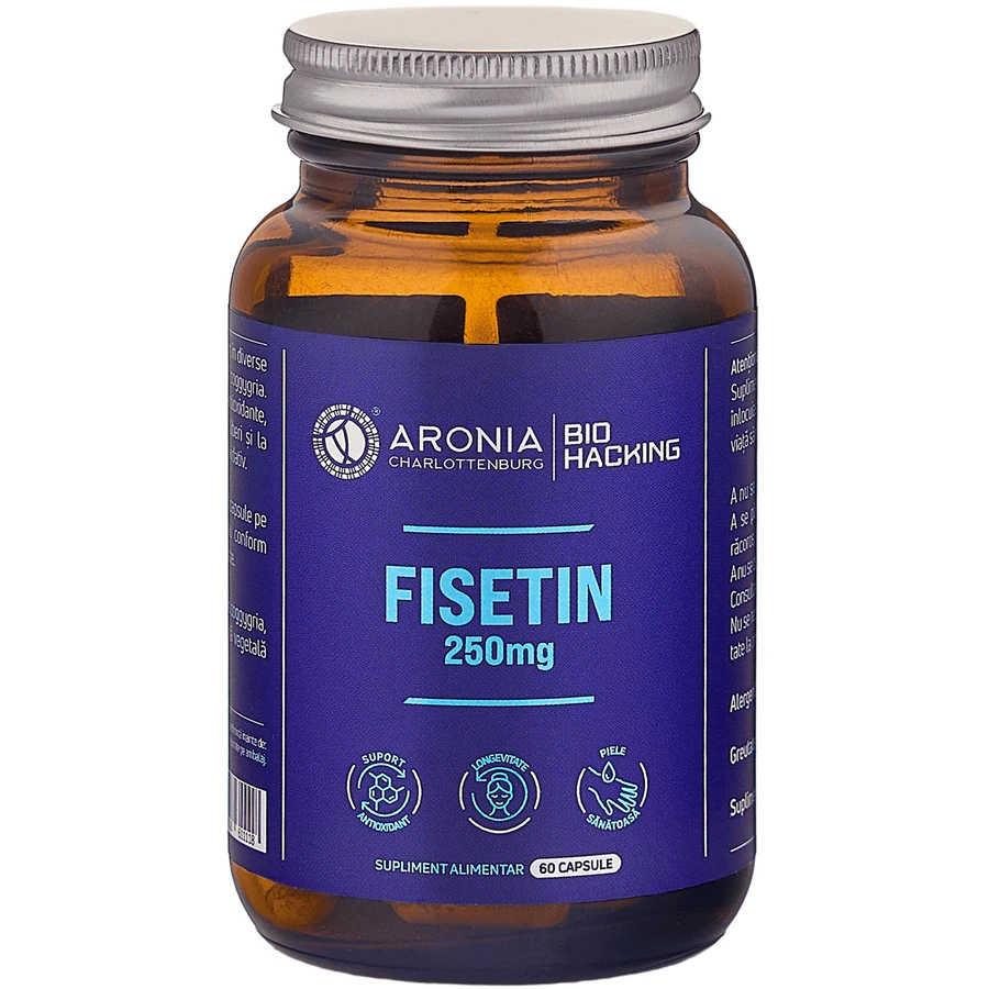 Fisetina 250 mg - 60 capsule con benefici per la longevità, il cervello, la pelle e l'energia | Bio Hacking