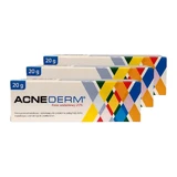 Cremă antiacneică Acne-Derm, Acid Azelaic 20%, 3x20 g, Unia