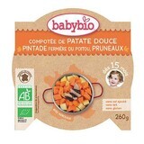 Bio Süßkartoffelpüree, Pflaumen und Perlhuhnfleisch, +15 Monate, 260 g, BabyBio