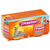 Piure cu carne de iepure de la 4 luni, fără gluten, 2 buc x 80 gr, Plasmon