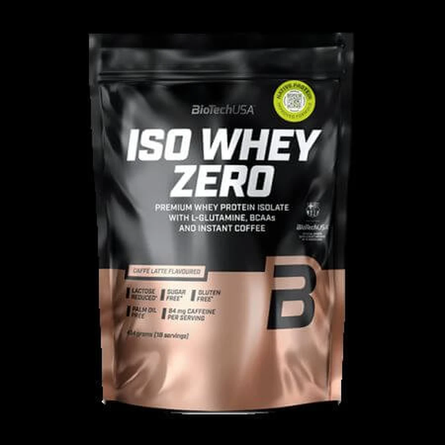 Najwyższej jakości izolat białka serwatkowego Iso Whey Zero, Caffe Latte, 454 g, BioTechUSA: ceny i cechy