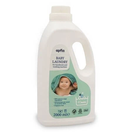 Flüssigwaschmittel Natural Sensitive, 40 Waschgänge, 2 Liter, Apfia Care