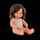 Bambola European Girl vestita con tuta da lavoro a maglia, 38 cm, 10 mesi+, Miniland
