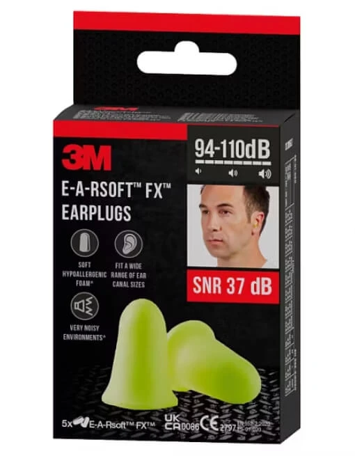 3M Ohrstöpsel E-A-RSOFT FX Stöpsel, 10 Stück