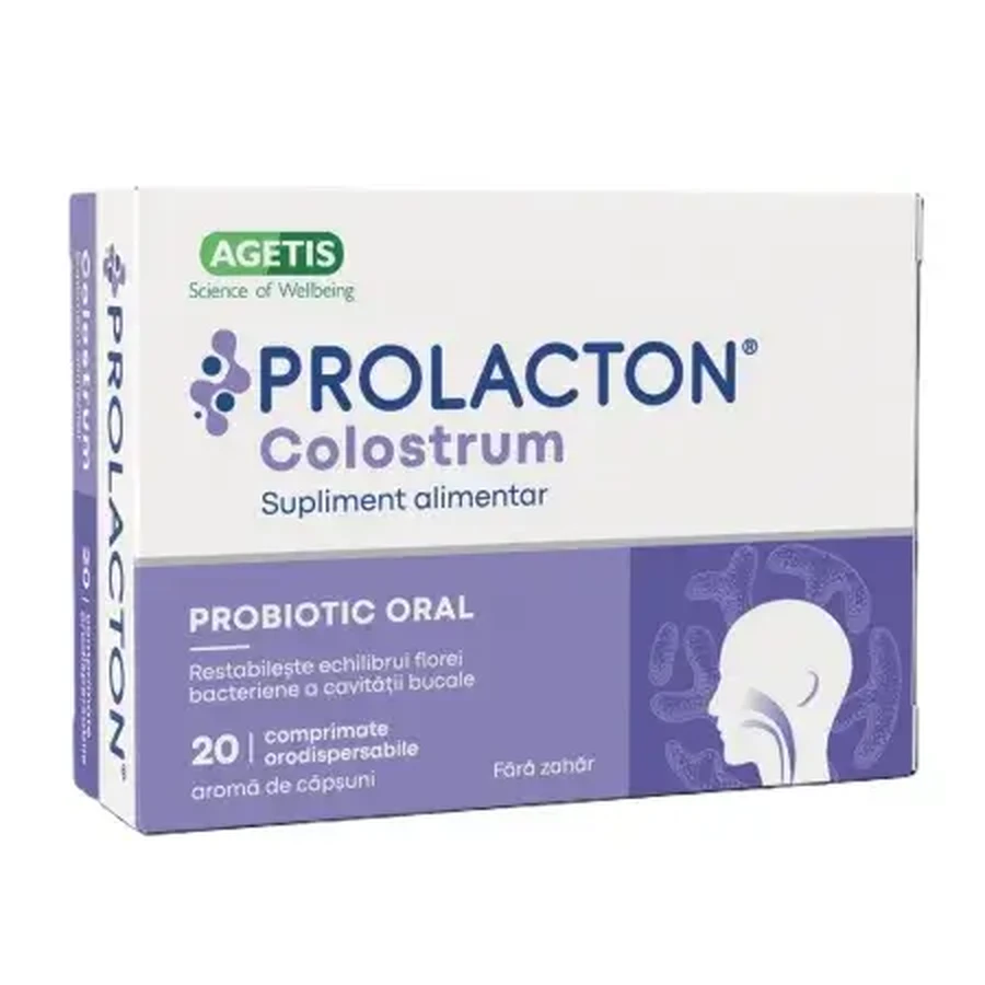 Probiotique Prolacton Colostrum Prolacton, 20 comprimés orodispersibles, Agetis