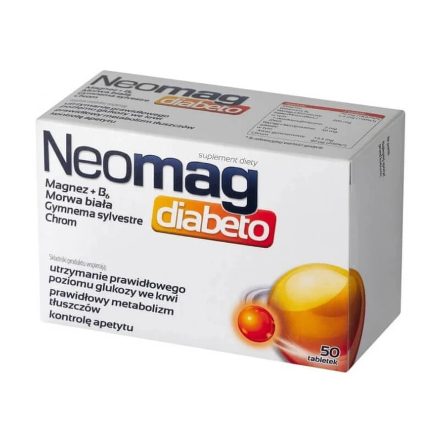 Neomag Diabeto, 50 comprimate