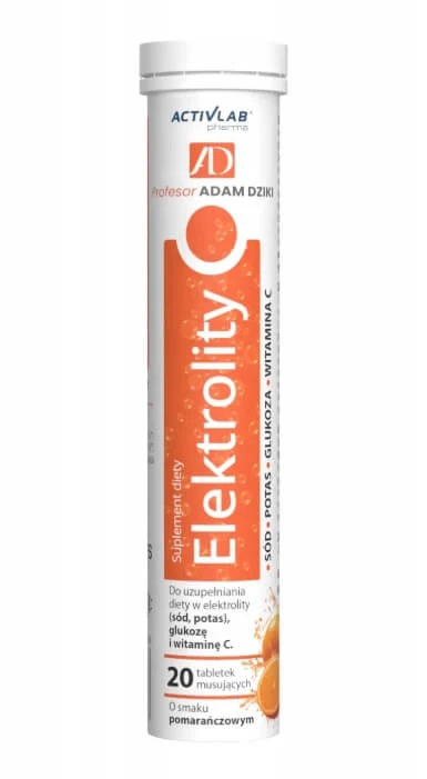 Elektrolyte Professor Adam Dziki Orangengeschmack, 20 Brausetabletten