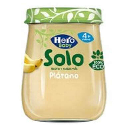 Piure ecologic de banane Solo, +4l, 120g, Hero Baby