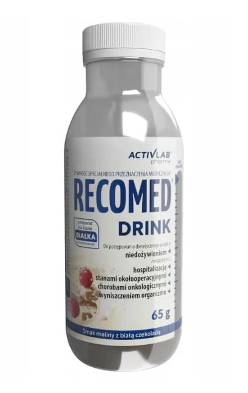 Recomed ActivLab Pharma Drink Himbeergeschmack mit weißer Schokolade, 65 g