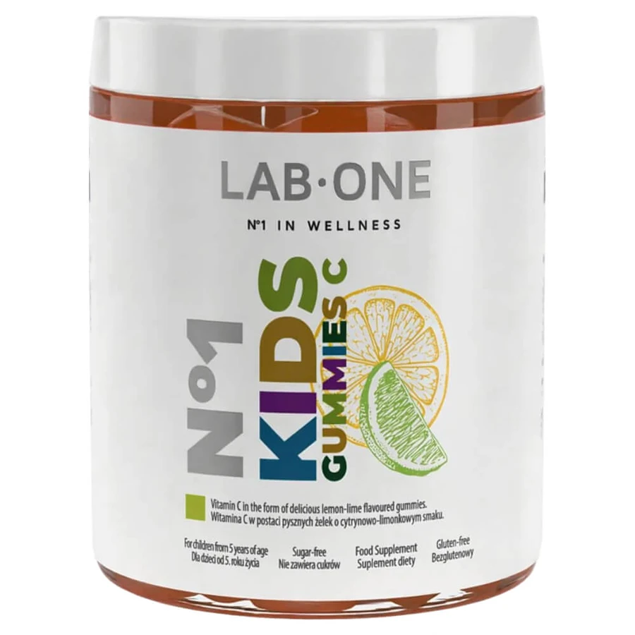Lab One No 1 KidsGummies C, Geleebonbons, Zitronen-Limetten-Geschmack, 60 Stück