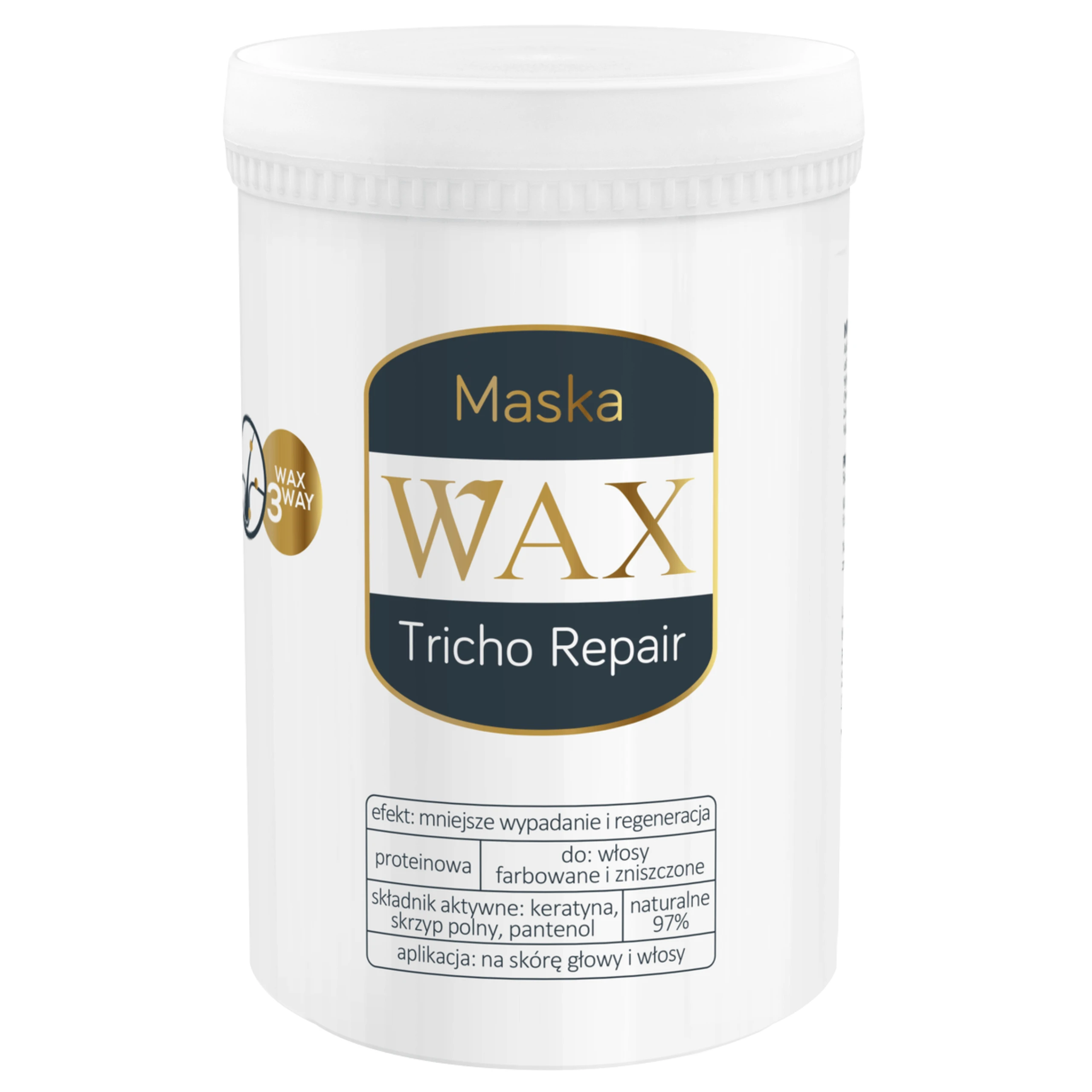 WAX Tricho Repair, Maske für Haar und Kopfhaut, regenerierend und gegen Haarausfall, 480ml
