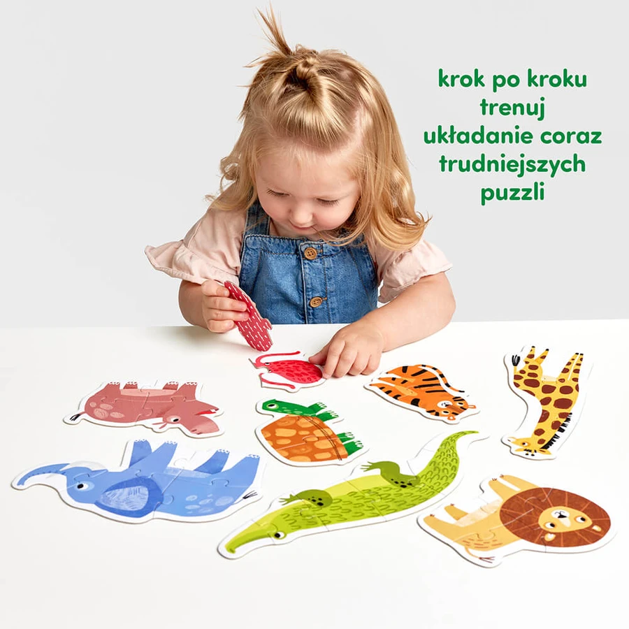 CzuCzu Wild Animals, puzzles progressifs pour enfants, à partir de 2 ans, 29 éléments
