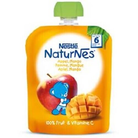 Piure NaturNes cu mar și mango, 90g, Nestle