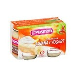 Piure omogenizat din banane si iaurt, +6 luni, 2x120 g, Plasmon