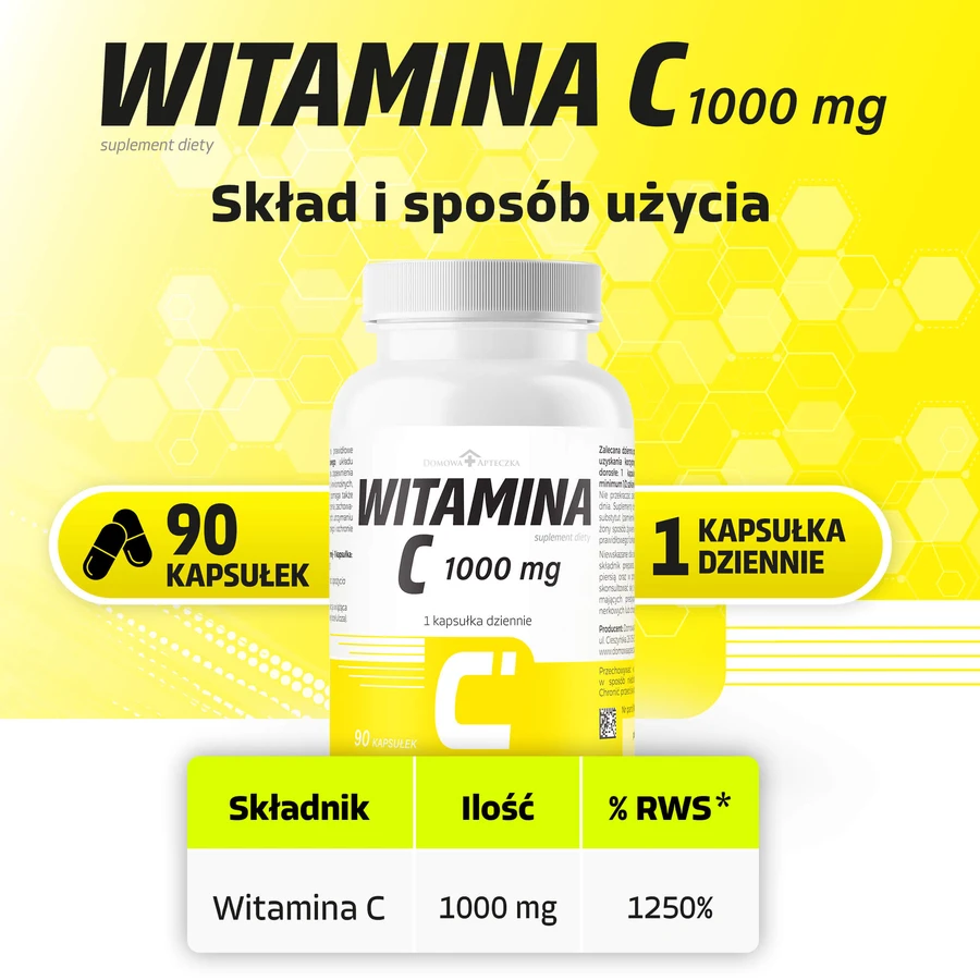 Vitamine C 1000 mg, 90 gélules
