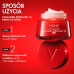 Set Vichy Liftactiv Collagen Specialist, Anti-Falten-Creme, alle Hauttypen, 50 ml + Augencreme, 15 ml + leichtes Fluid SPF 50+, 15 ml + Kosmetiktasche gratis