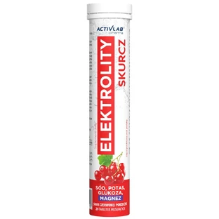 Activlab Pharma Elektrolity Skurcz, aromă de coacăze roșii, 20 comprimate efervescente
