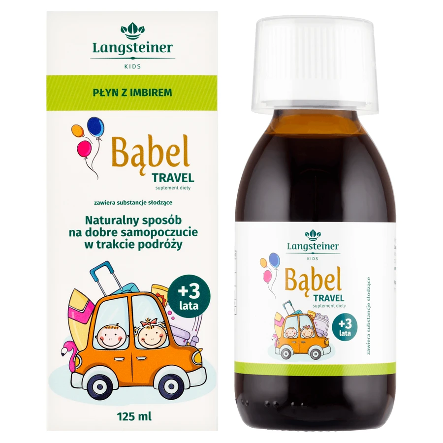 Langsteiner Bubble Travel, lichid cu ghimbir, de la vârsta de 3 ani, aromă de lămâie, 125 ml AMBALAJ DISTRUS