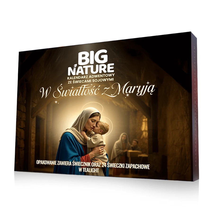 Calendar de Advent Into the Light with Mary, 24 lumânări din soia, Big Nature 