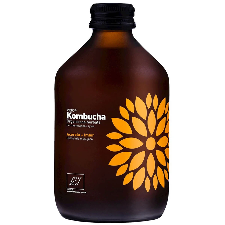 Vigo, kombucha Bio Acerola + Gember, 330 ml
