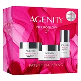 Set Agenity 5° NeuroGlow 2025, modellierende verjüngende Tagescreme, SPF 20, 50 ml + reparierende verjüngende Nachtcreme, 50 ml + verjüngendes Peptidkonzentrat, 30 ml
