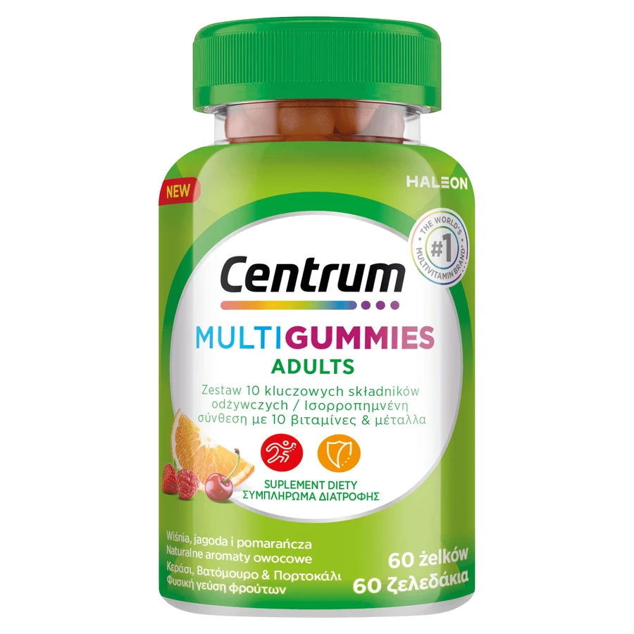 Centrum MultiGummies Adultes, haricots gélifiés, 60 pièces