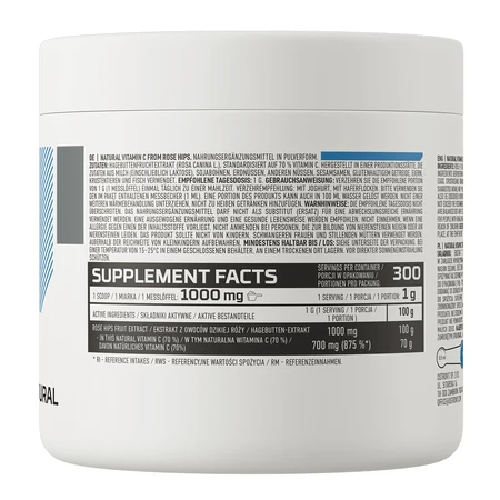 OstroVit Natürliches Vitamin C aus Hagebutten, natürliches Vitamin C aus Hagebutten, 300 g