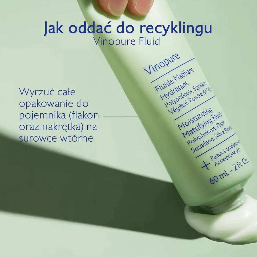 Caudalie Vinopure, fluid matifiant și hidratant, 60 ml