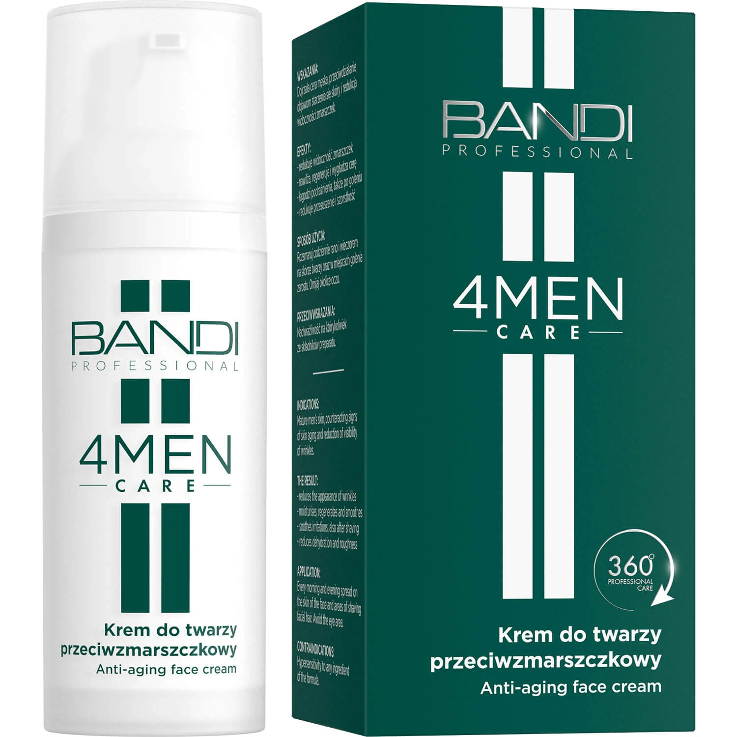 Bandi 4Men Care, Gesichtscreme, Anti-Falten, für Männer, 50 ml