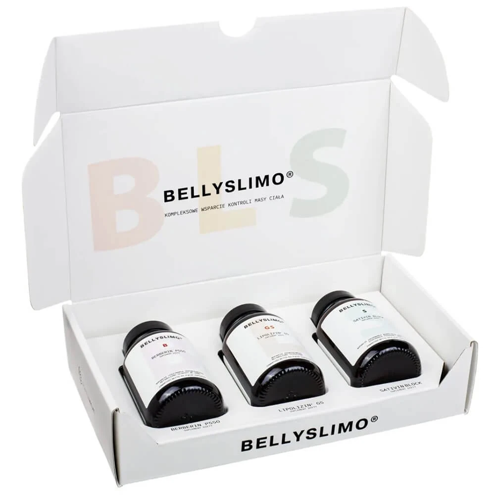 Bellyslimo Set, Berberin P550, 60 Kapseln + Lipolizin GS, 60 Kapseln + Sativin Block, 60 Kapseln