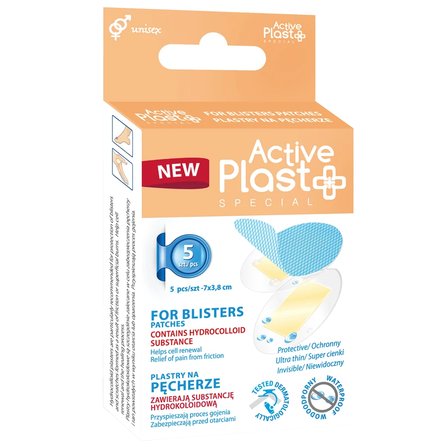 ActivePlast Special, plasturi hidrocoloizi pentru bășici, amestec, 5 bucăți
