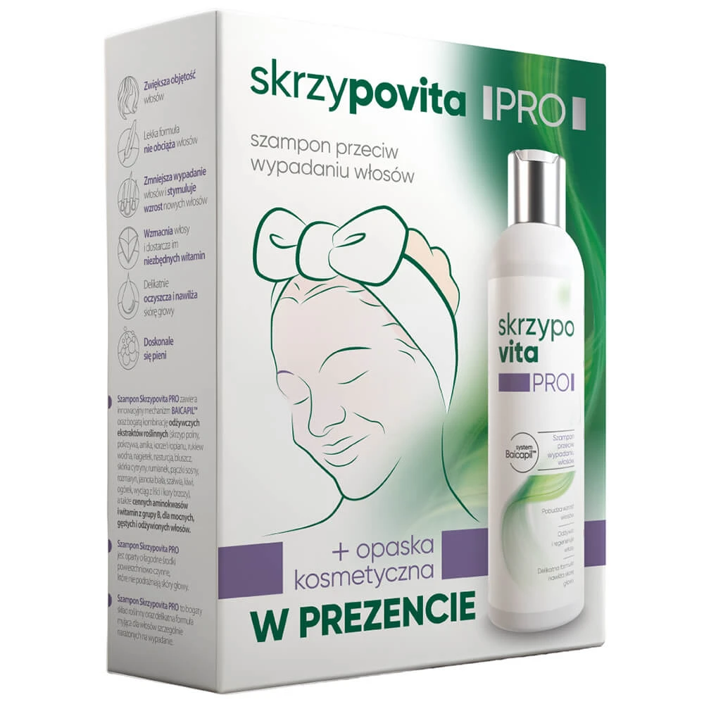 Skrzypovita Pro, Shampoo, 200 ml + OMG Haarband, 1 gratis
