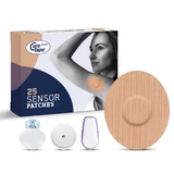 CureTape Sensorpflaster, CGM Sensorpflaster zur Blutzuckermessung, beige, 25 Stück