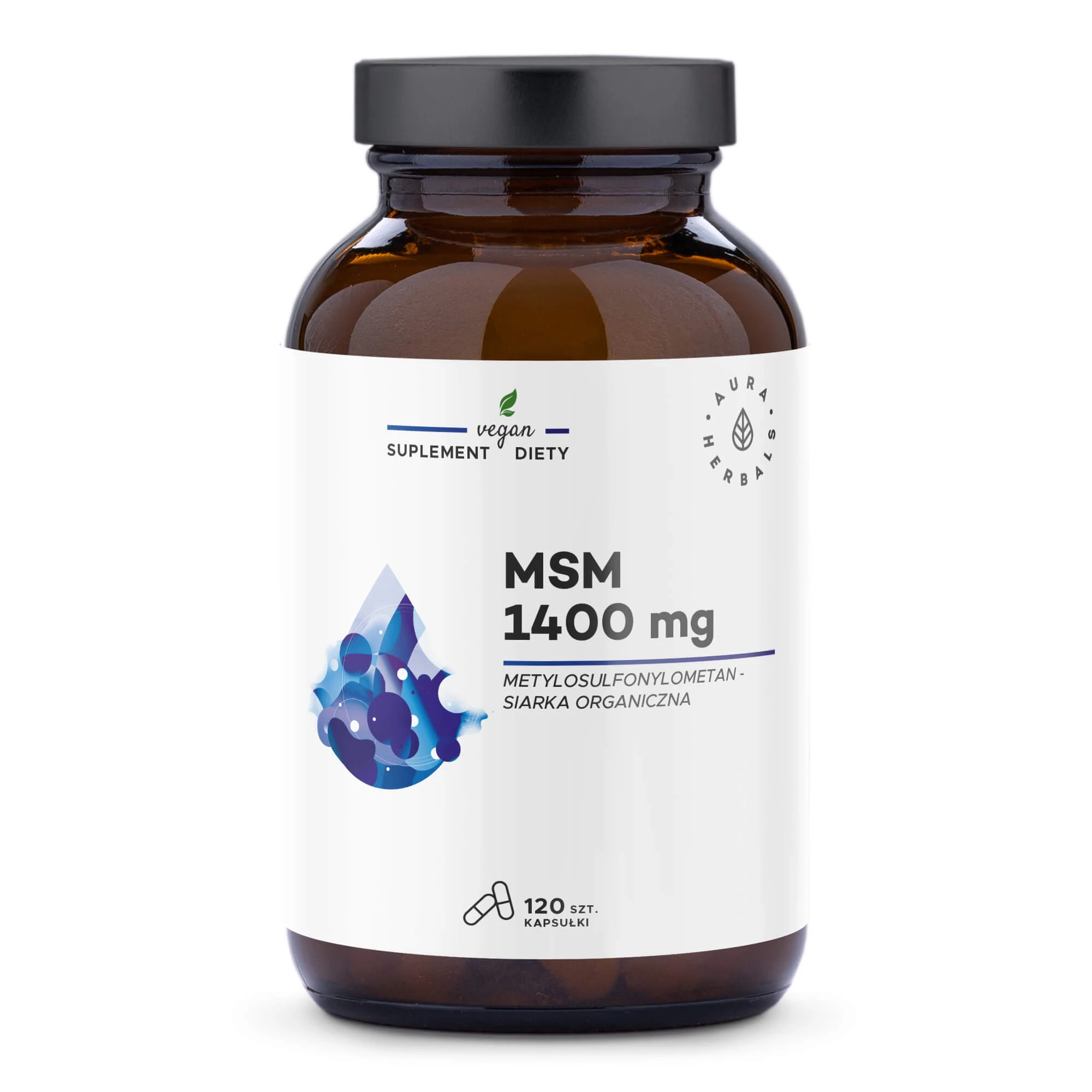 Aura Herbals MSM 1400 mg, Bio-Schwefel, 120 Kapseln