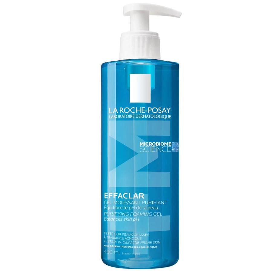 La Roche-Posay Effaclar Kit, Reinigungsgel für fettige und empfindliche Haut, 400 ml + Effaclar DUO+M, Feuchtigkeitscreme für zu Akne neigende Haut, 40 ml + Gratisbeutel