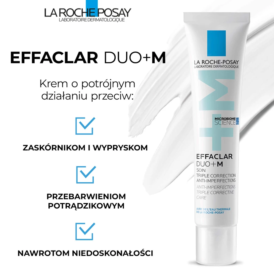 La Roche-Posay Effaclar Kit, Reinigungsgel für fettige und empfindliche Haut, 400 ml + Effaclar DUO+M, Feuchtigkeitscreme für zu Akne neigende Haut, 40 ml + Gratisbeutel
