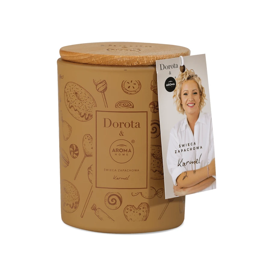 Dorota&Aroma Home, candela profumata, caramello, 150 g