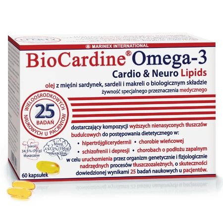 BioCardine Omega-3 Cardio&Neuro Lipiden, 60 capsules