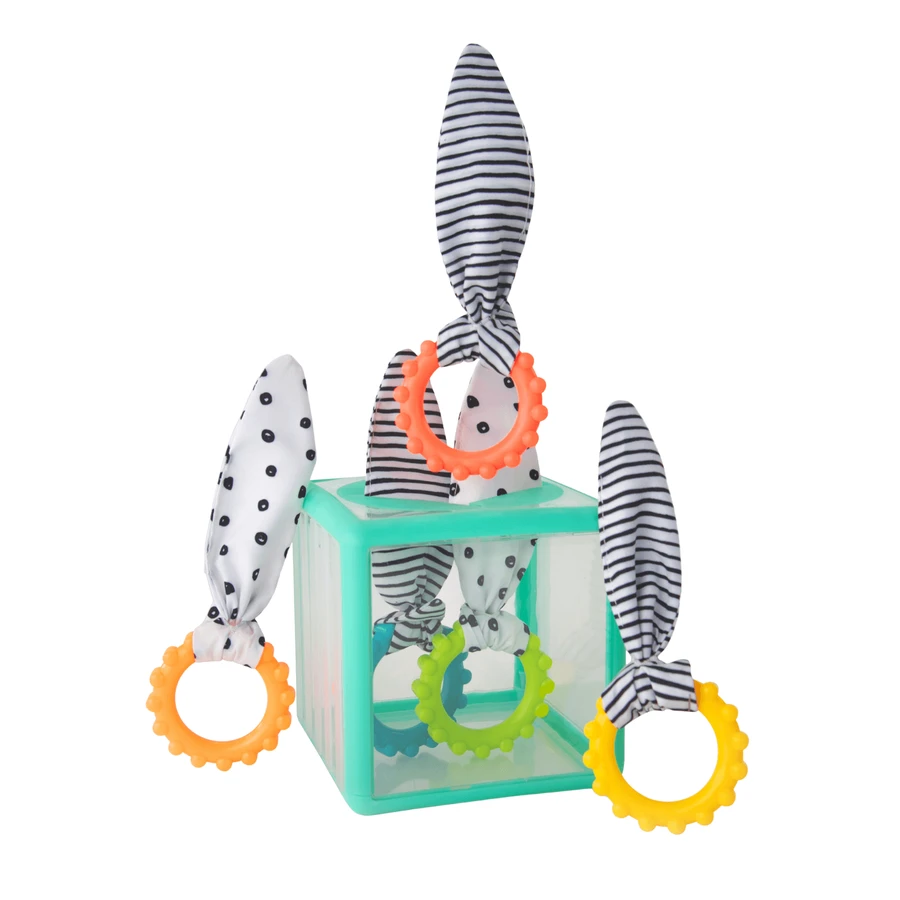Sassy, cube sensoriel de manipulation Montessori, à partir de 12 mois, 1 pièce