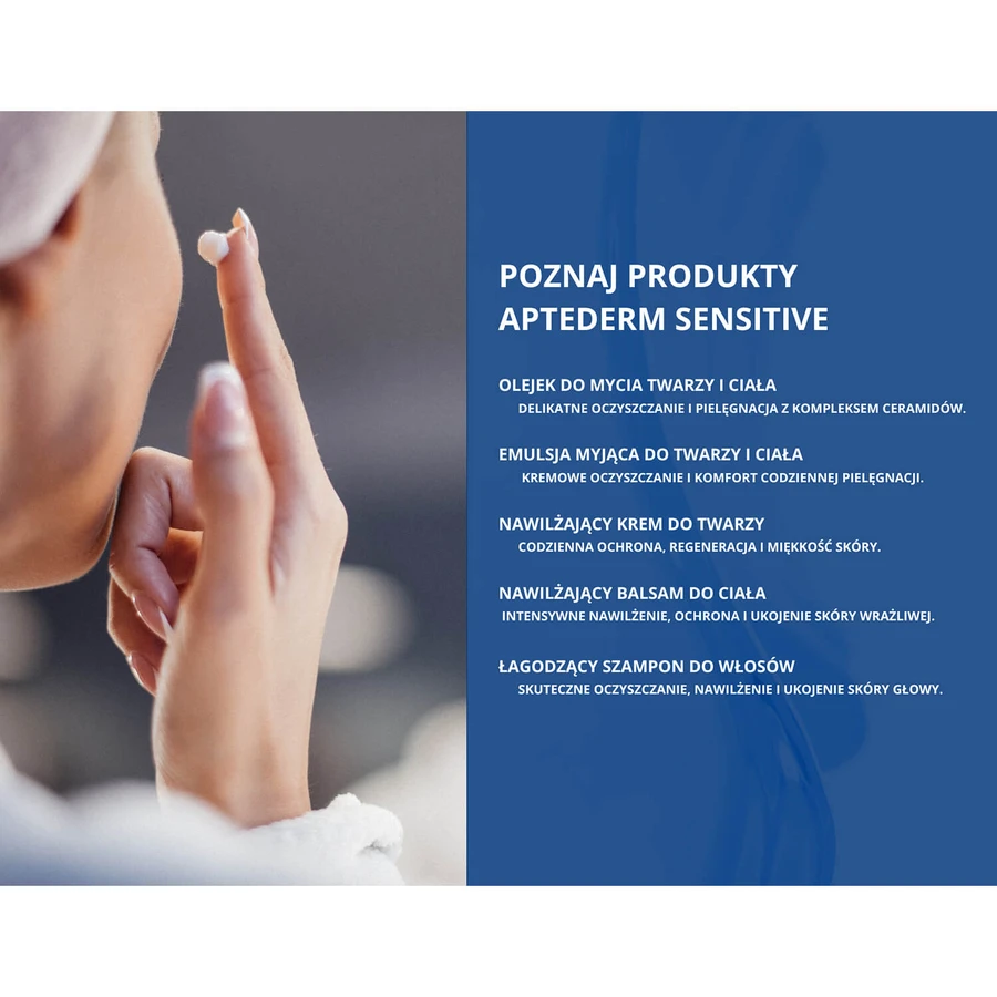 Aptederm Sensitive, cremă de față, piele sensibilă și atopică, 50 ml