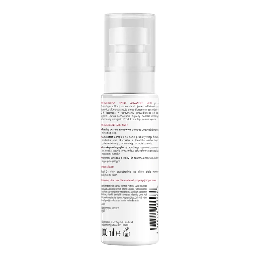 AA Intymna Advanced Med+, spray especializado para la higiene íntima, 100 ml