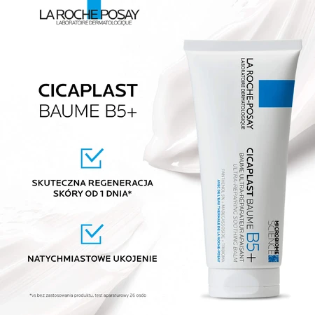 La Roche-Posay set Cicaplast Baume B5+, soothing regenerating lotion, 40 ml + Effaclar DUO+M, moisturizing cream for acne-prone skin, 40 ml + box with mini products free of charge