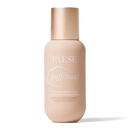 Paese Puff Cloud, fond de ten satinat cu efect de estompare, 01 Light Beige, SPF 20, 37 ml