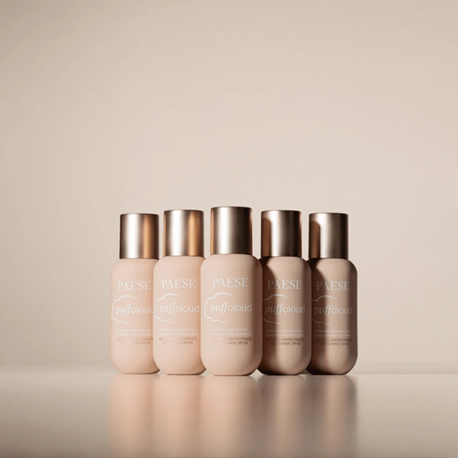 Paese Puff Cloud, fond de ten satinat cu efect de estompare, 01 Light Beige, SPF 20, 37 ml