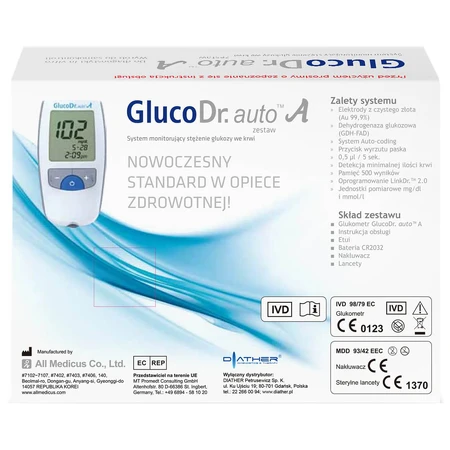 GlucoDr. Auto A, misuratore di glucosio nel sangue
