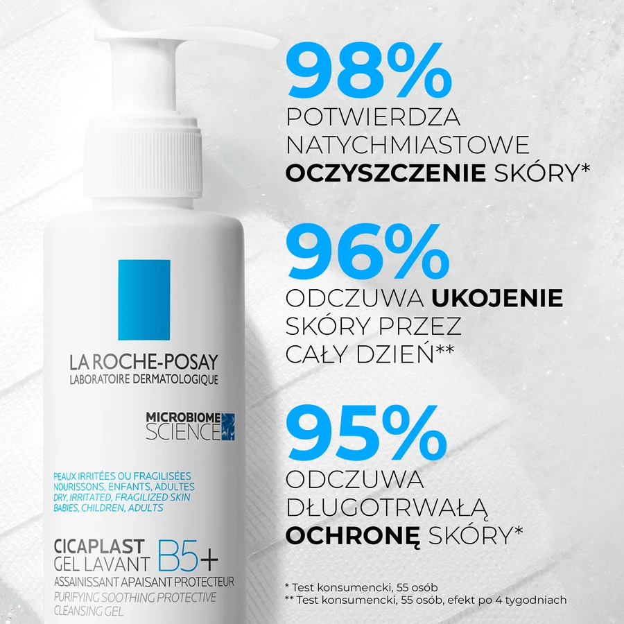 La Roche-Posay Cicaplast Gel Lavant B5+, gel limpiador calmante, 200 ml