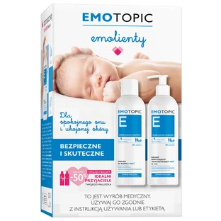 Set Emotopic Med+, Badeemulsion, ab Geburt, 400 ml + Körperlotion, ab Geburt, 400 ml